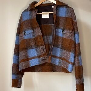 Aritzia Wilfred cropped plaid jacket in excellent condition
